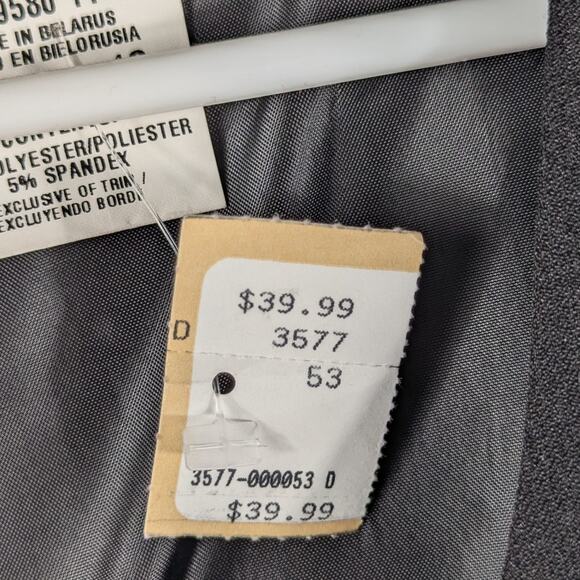 Bern and Mort Size 12 Black Sheath Dress NWT Made in Belarus Stretch Lined Work - Picture 3 of 4